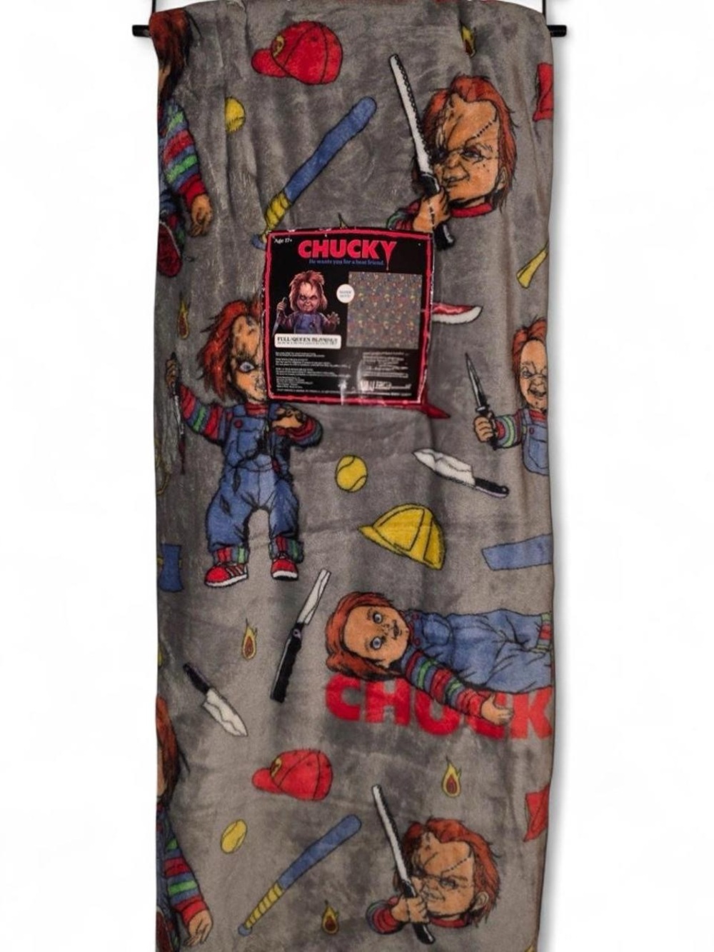 Chucky Child’s Play Halloween Horror Full/Queen Size Blanket, 90”x90”
